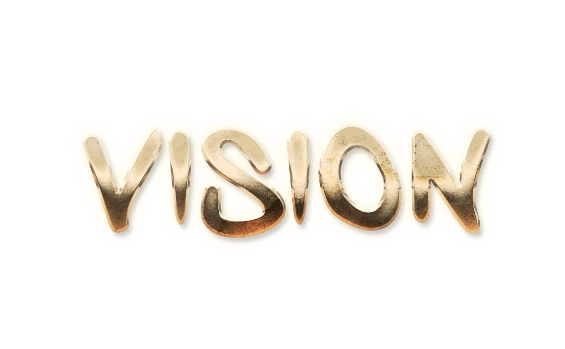 WORD VISION gold text effects art typography PNG images free